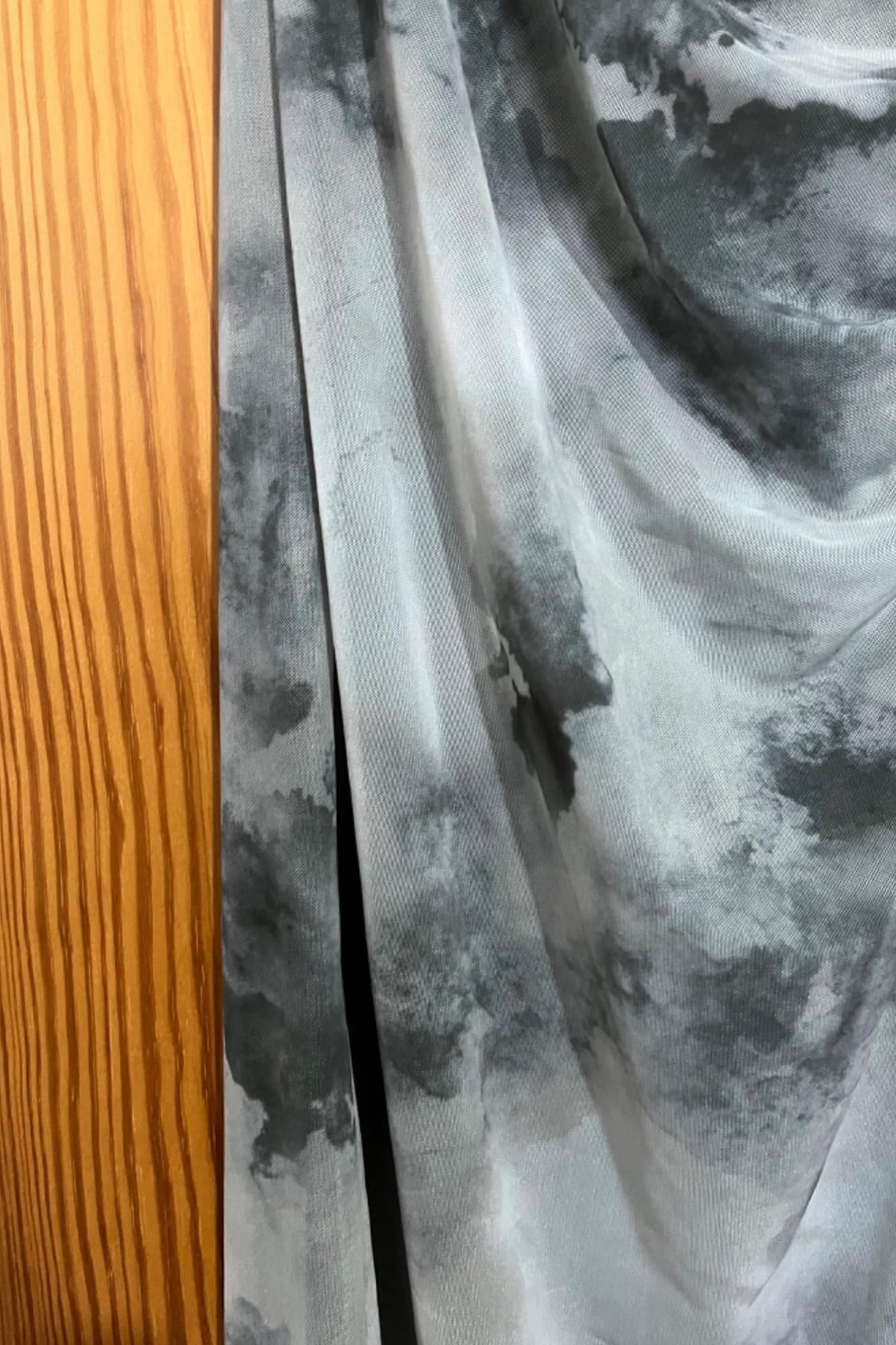 PRINTED CUT-OUT TULLE DRESS - Image 3