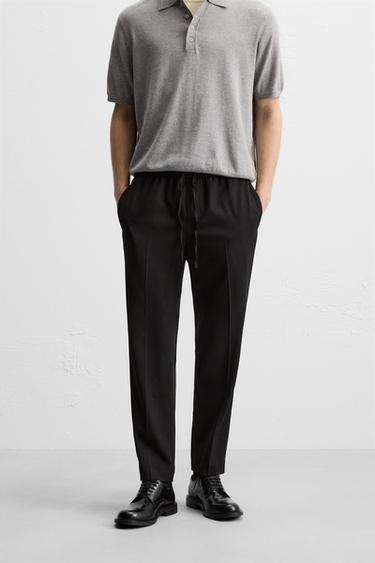 PANTALÓN CINTURA JOGGER CONFORT - Negro de Zara