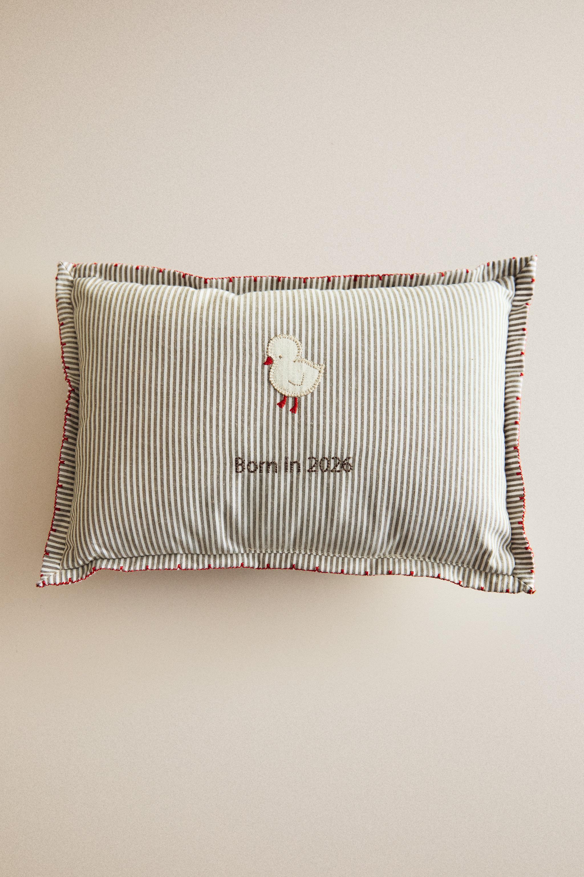 KIDS’ COTTON CHICK CUSHION — Multicolored