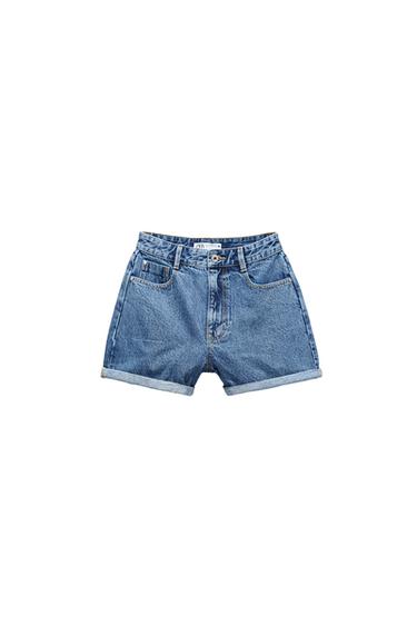 MOM FIT DENIM SHORTS