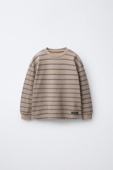 2-6 YEARS/ STRIPED WAFFLE PYJAMAS - camel by Zara - Image 1