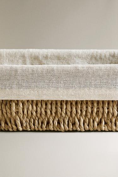 CORBEILLE RECTANGULAIRE TISSU INTÉRIEUR - Beige clair de Zara - Image 3