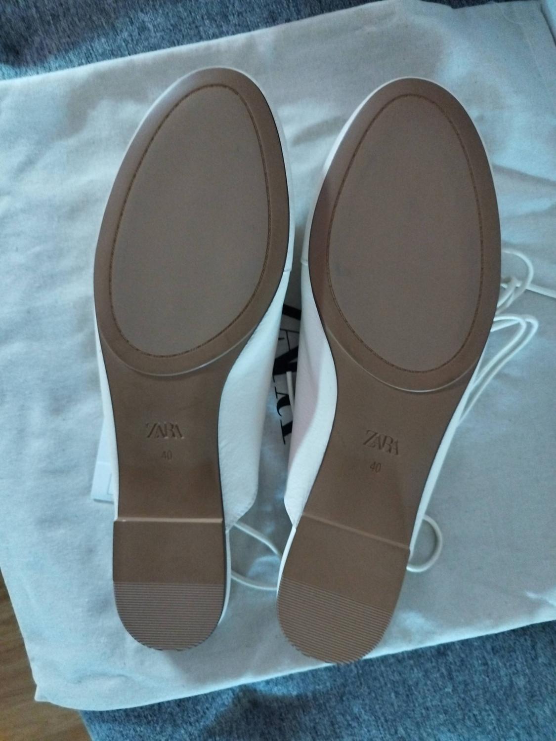 LEATHER SLINGBACK BALLET FLATS - Image 3