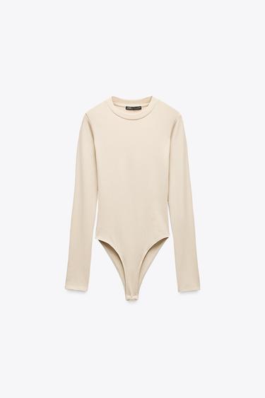 BODY EN COTON MODAL - Écru de Zara - Image 3