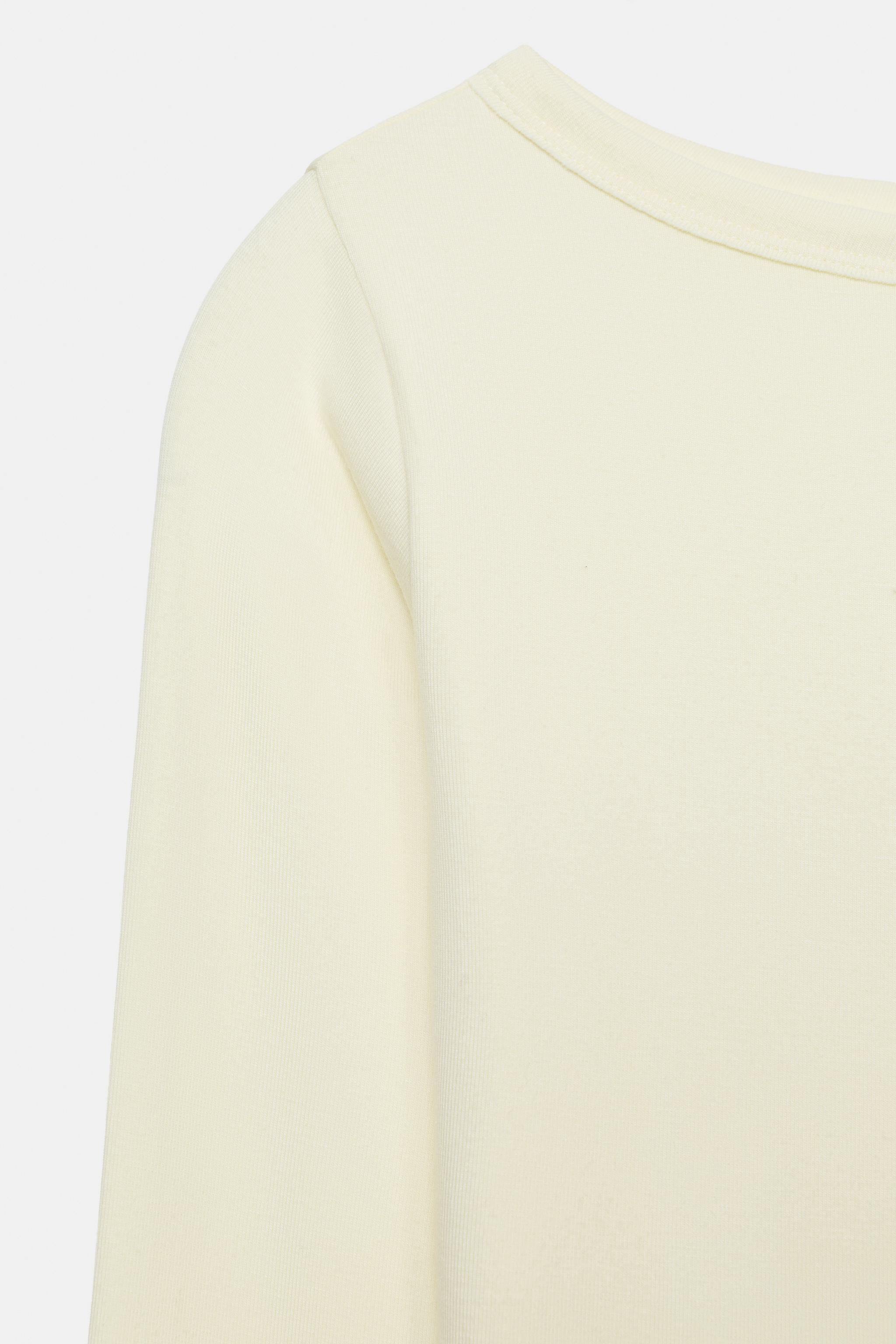Zara GENİŞ YAKA T-SHIRT görsel 6