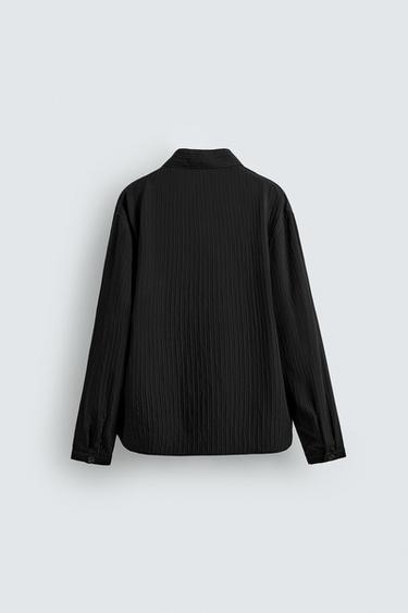 CHEMISE KIMONO À RAYURES - Noir de Zara - Image 6