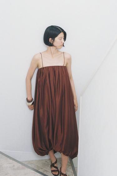 ZW COLLECTION マルチポジション バルーンワンピーステラコッタZaraのZW COLLECTION マルチポジション バルーンワンピース - テラコッタ