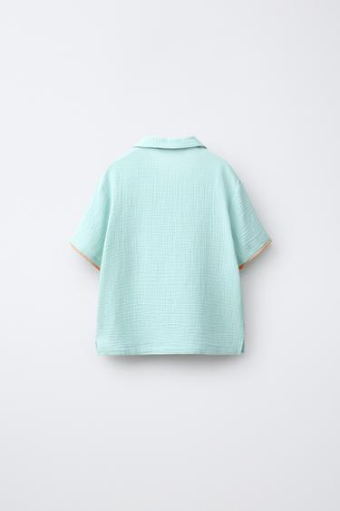 2-6 YEARS / TEXTURED PYJAMA WITH POCKET - Sea green by Zara - Image 2