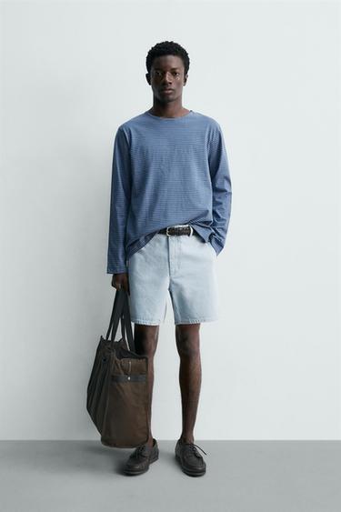 JACQUARD STRIPED T-SHIRT - Blue by Zara - Image 0