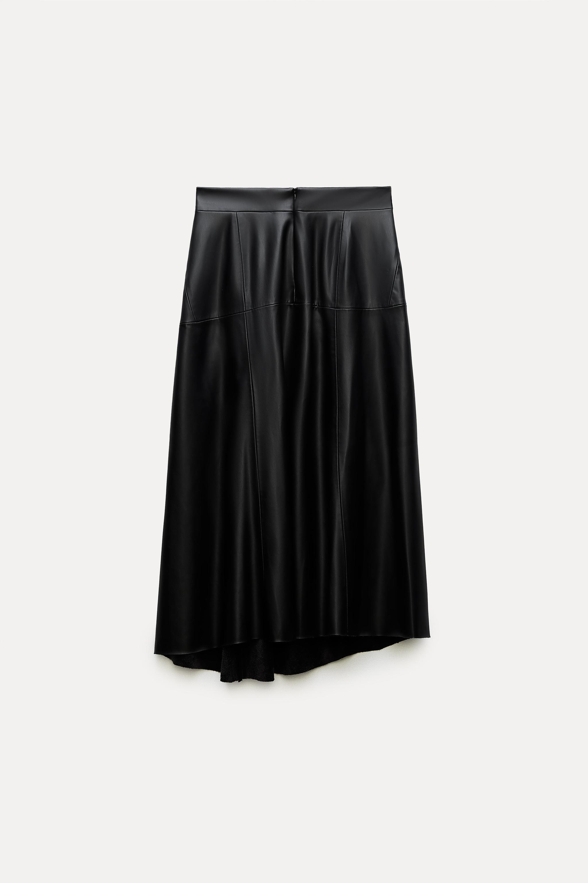 Black flare outlet skirt zara