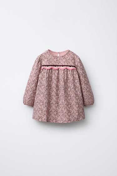 CROCHET FLORAL DRESS - Pink by Zara
