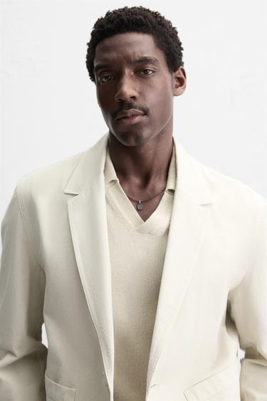 BLAZER COSTUME RELAXED FIT - Blanc cassé de Zara - Image 4