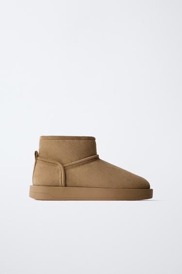 BOTA FORRADA - Marrom da Zara