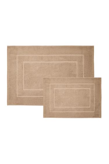 COTTON BATH MAT - Dark beige by Zara