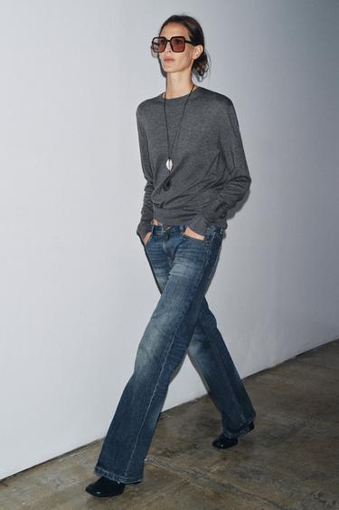 JEANS ZW COLLECTION BOOTCUT TIRO BAJO - Azul de Zara