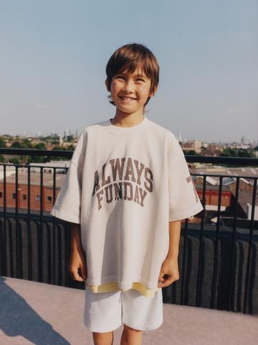 SLOGAN PRINT T-SHIRT - Ecru by Zara