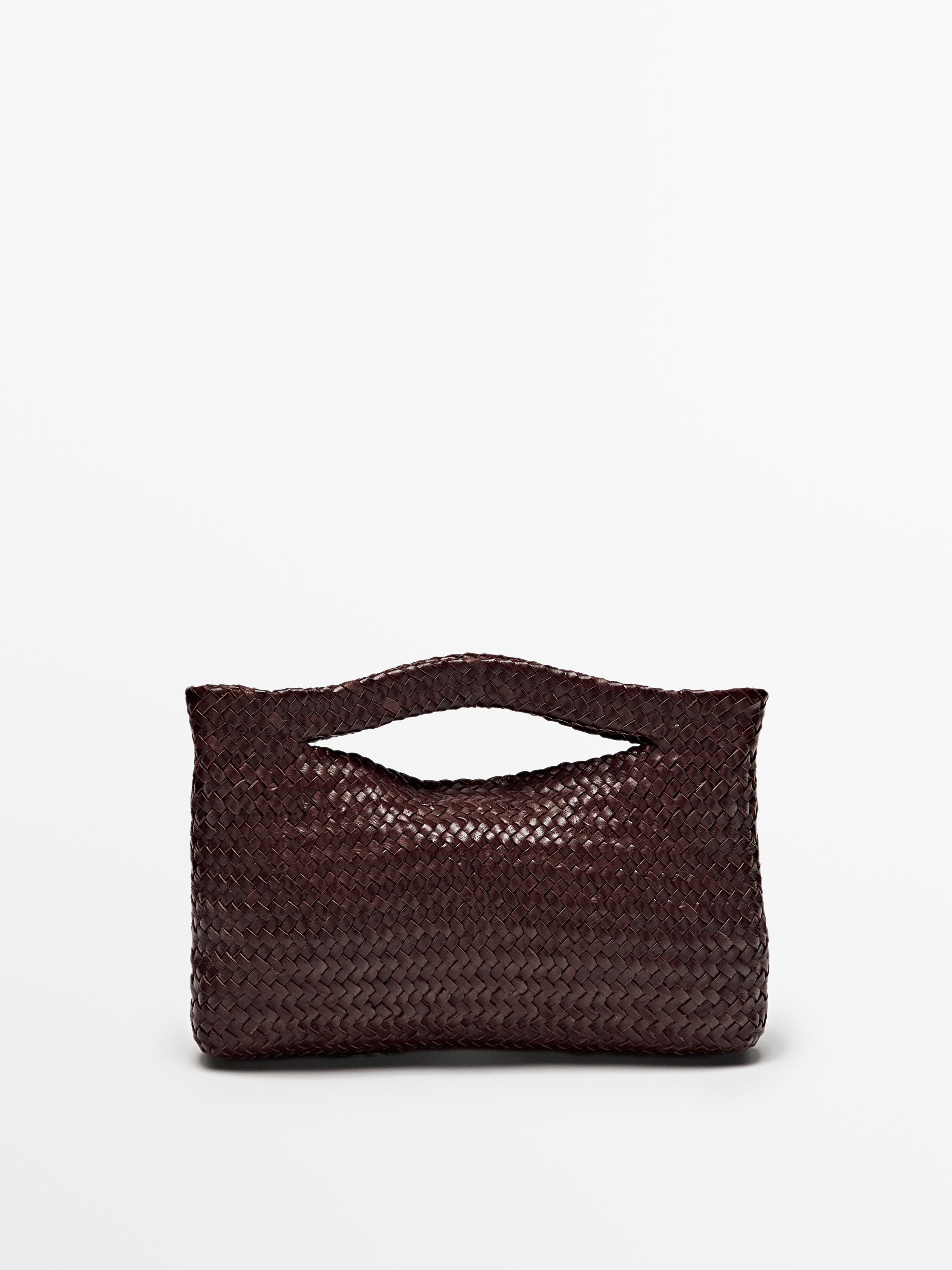 【Massimo dutti】レザーディテールミニかごバッグ Massimo Dutti Nappa Mini Bucket Bag - Black | Editorialist