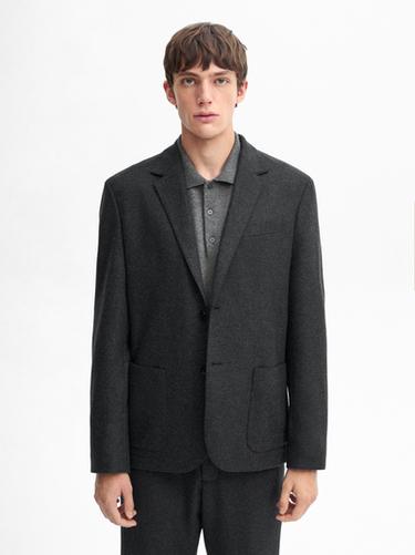 Zara 100% wool flowing blazer - Gray