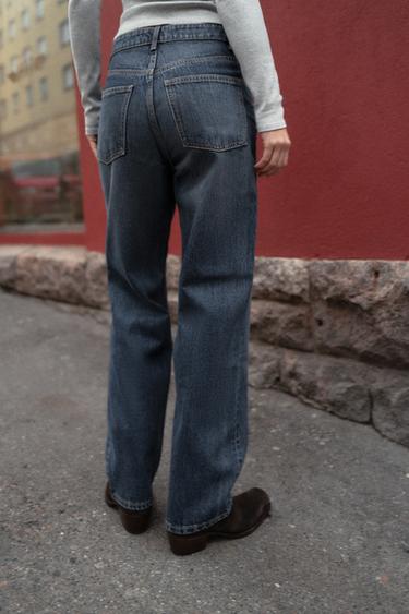 TRF MOM HIGH-WAIST JEANS - Navy blue by Zara - Image 3