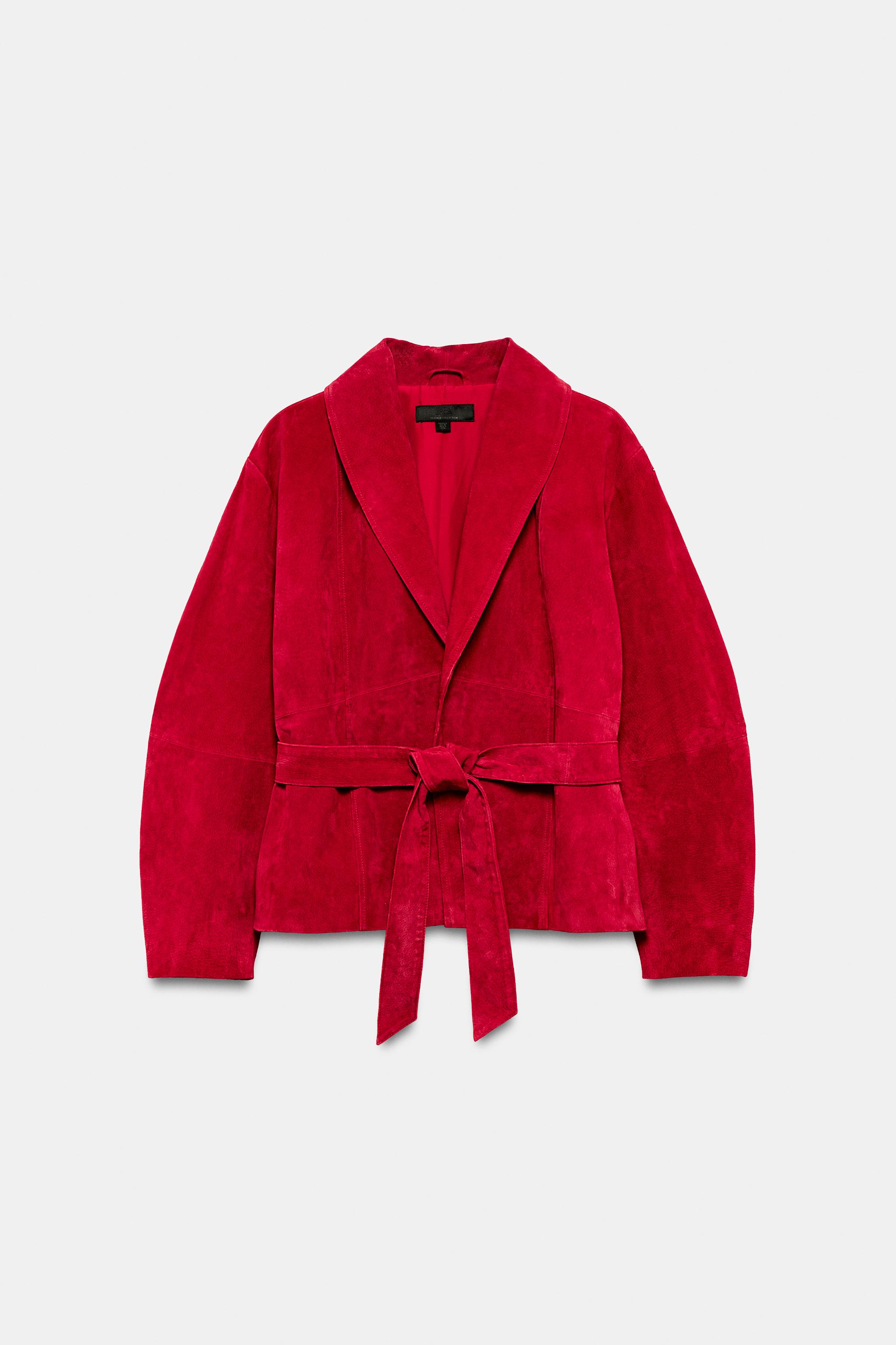 100% LEATHER BELTED JACKET