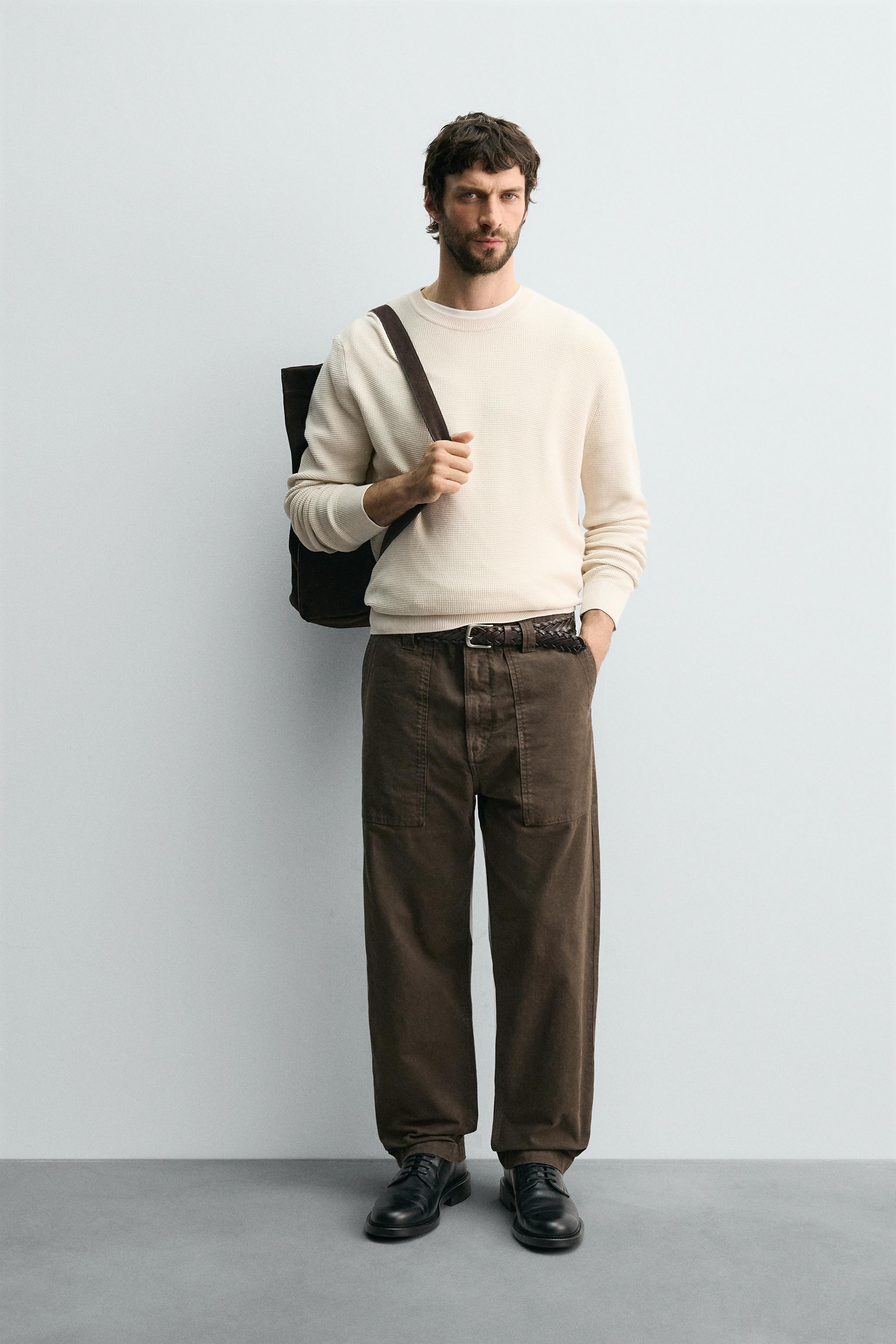 REGULAR FIT WAFFLE JUMPER