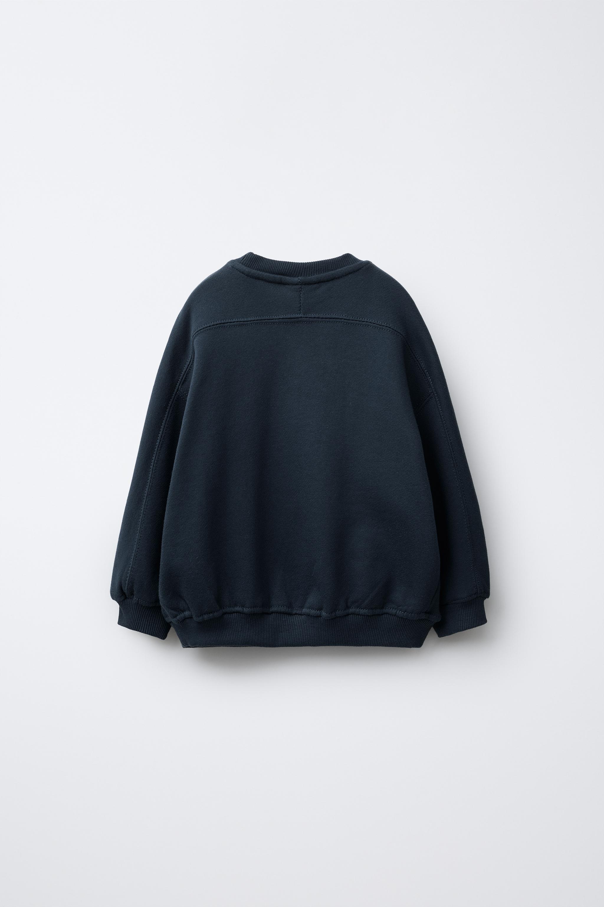 TEXT PATCH SWEATSHIRT - Blue | ZARA United States