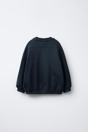 SLOGAN PATCH SWEATSHIRT - Blue by Zara - Image 1