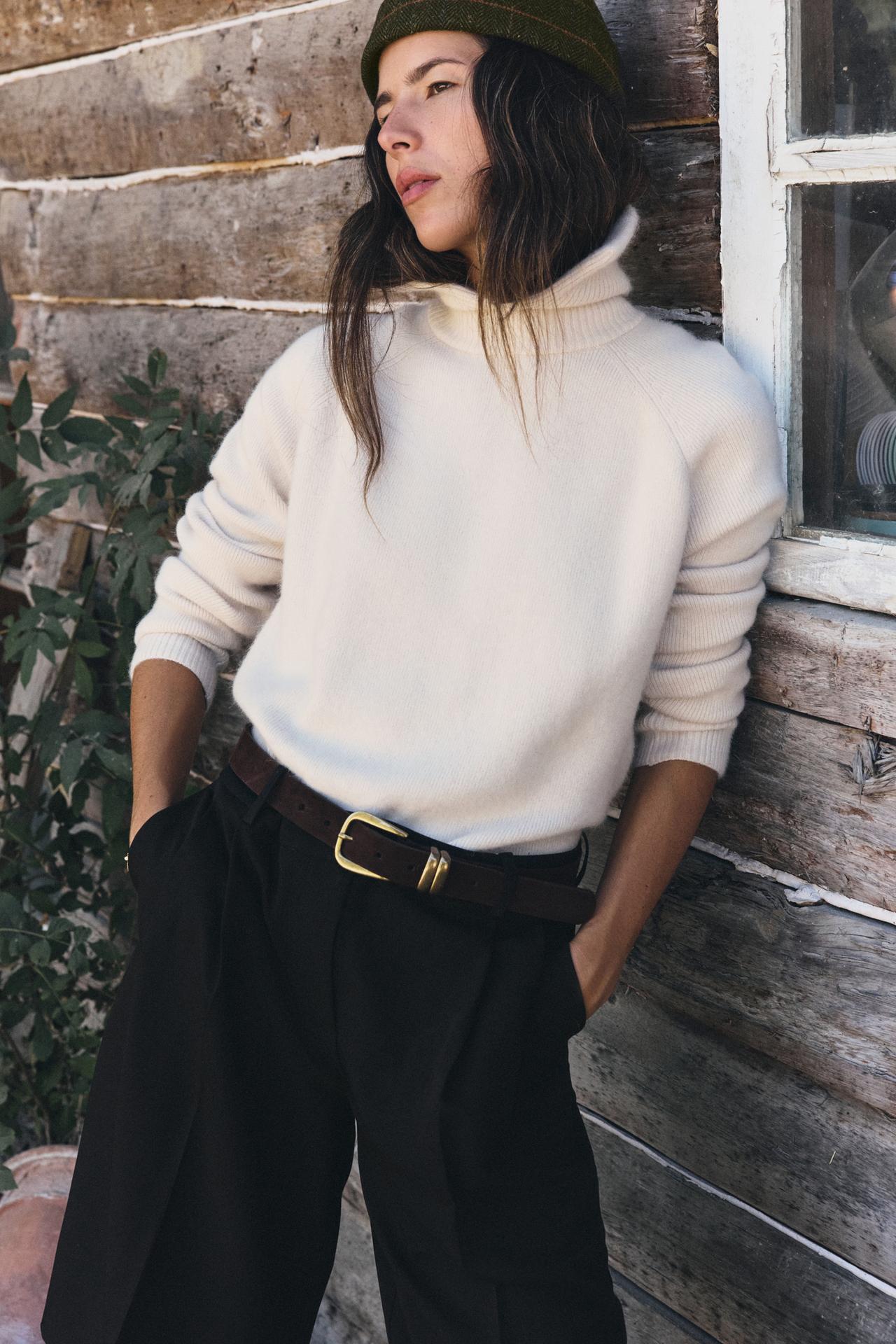 SOFT TOUCH KNIT SWEATER — Ecru