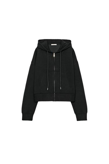 INTERLOCK HOODIE - Black by Zara