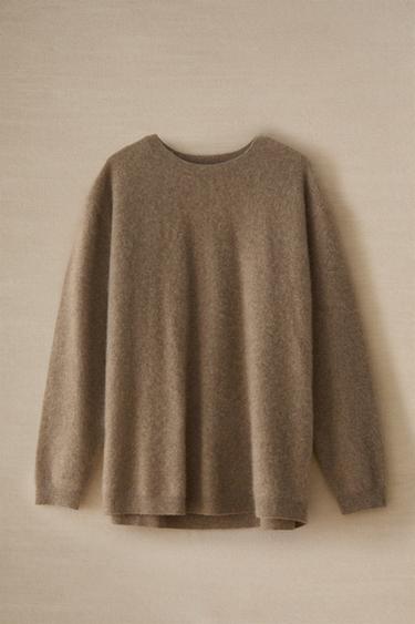 CASHMERE SWEATER - Brown / Taupe by Zara - Image 4