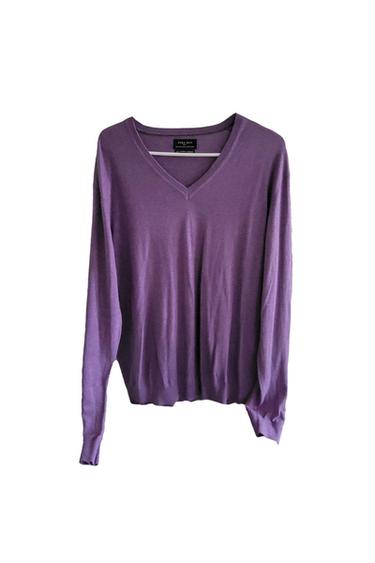 BRAND NEW ZARA MAN SILK CASHMERE VNECK SWEATER XL