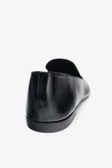 PATENT-EFFECT LOAFERS - Black by Zara - Image 4