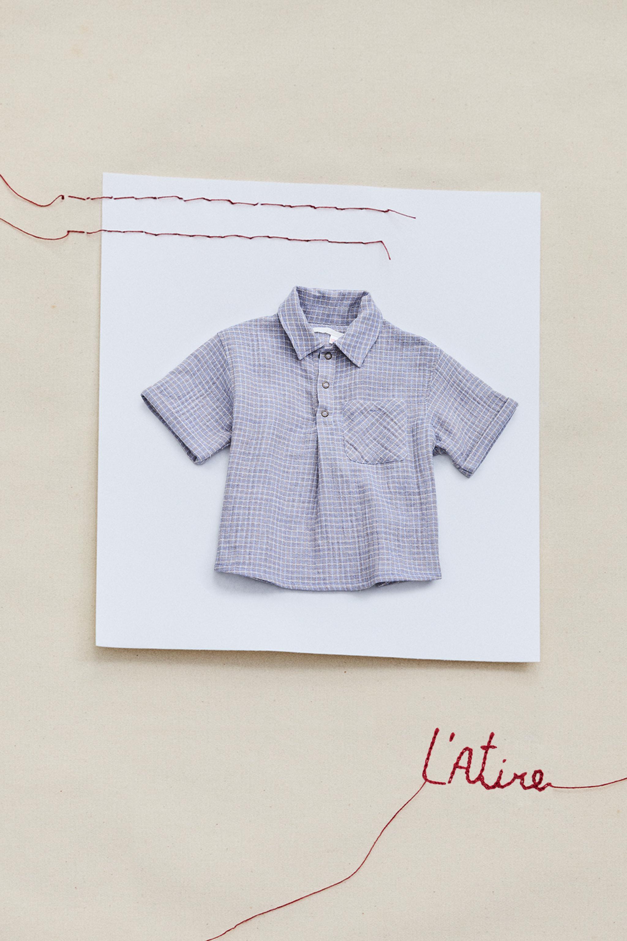 PLAID PRINT SHIRT - Blue | ZARA United States PLAID PRINT SHIRT - Blue | ZARA United States
