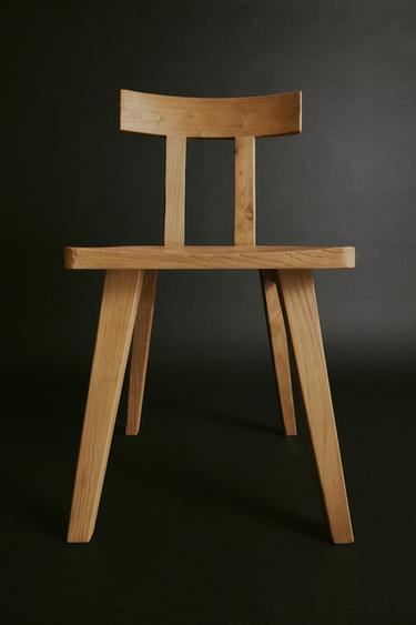 Zara Açık bej - SIRTLIKLI AHŞAP SANDALYE