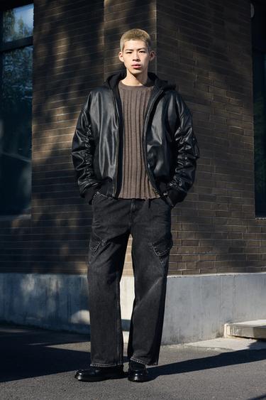 Zara 羅紋鏤空針織衫 - 棕色