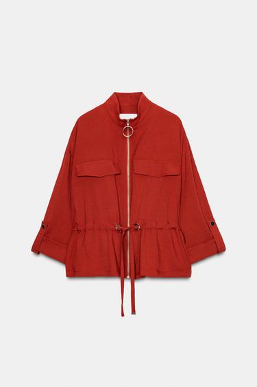 HIGH-NECK SAFARI JACKET - Terracotta by Zara - Image 0
