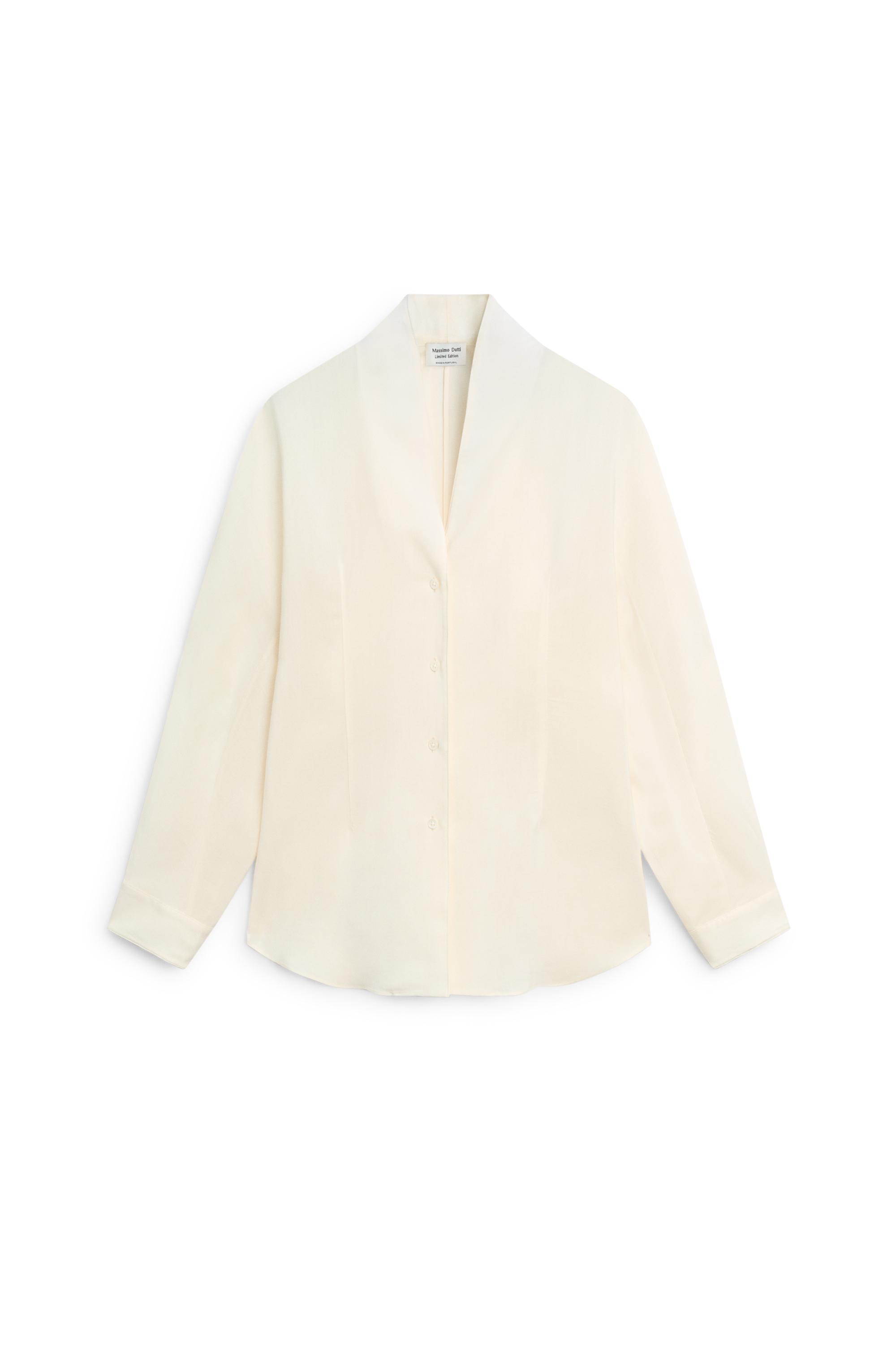 Flowing shirt with tuxedo-style collar detail - LIMITED EDITION