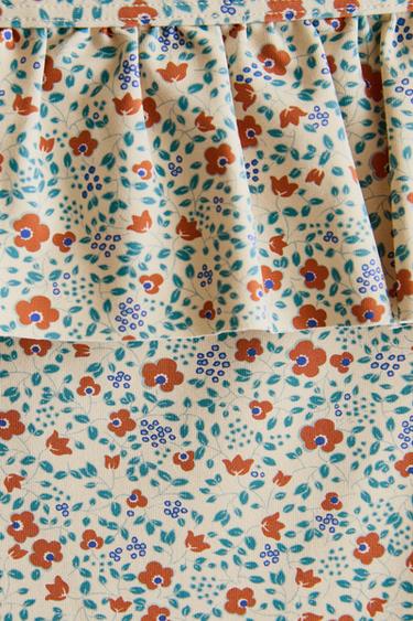 KIDS’ FLORAL RUFFLED BEACH SWIMSUIT - Sand by Zara - Image 3
