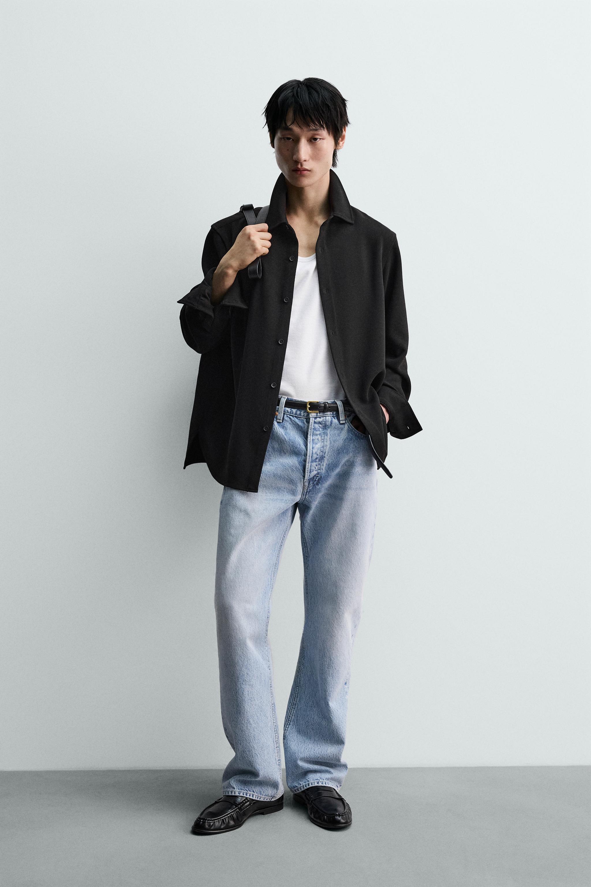 リラックスフィットシャツ - ブラック | ZARA Japan / 日本