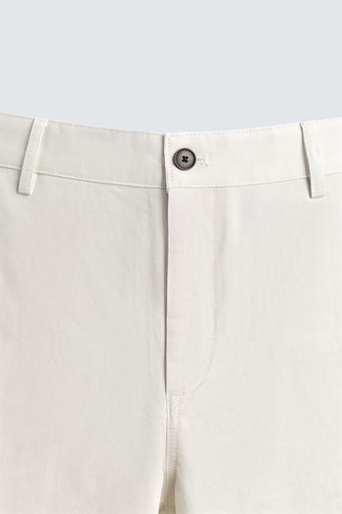 PANTALON CHINO STRAIGHT FIT - Écru de Zara - Image 8