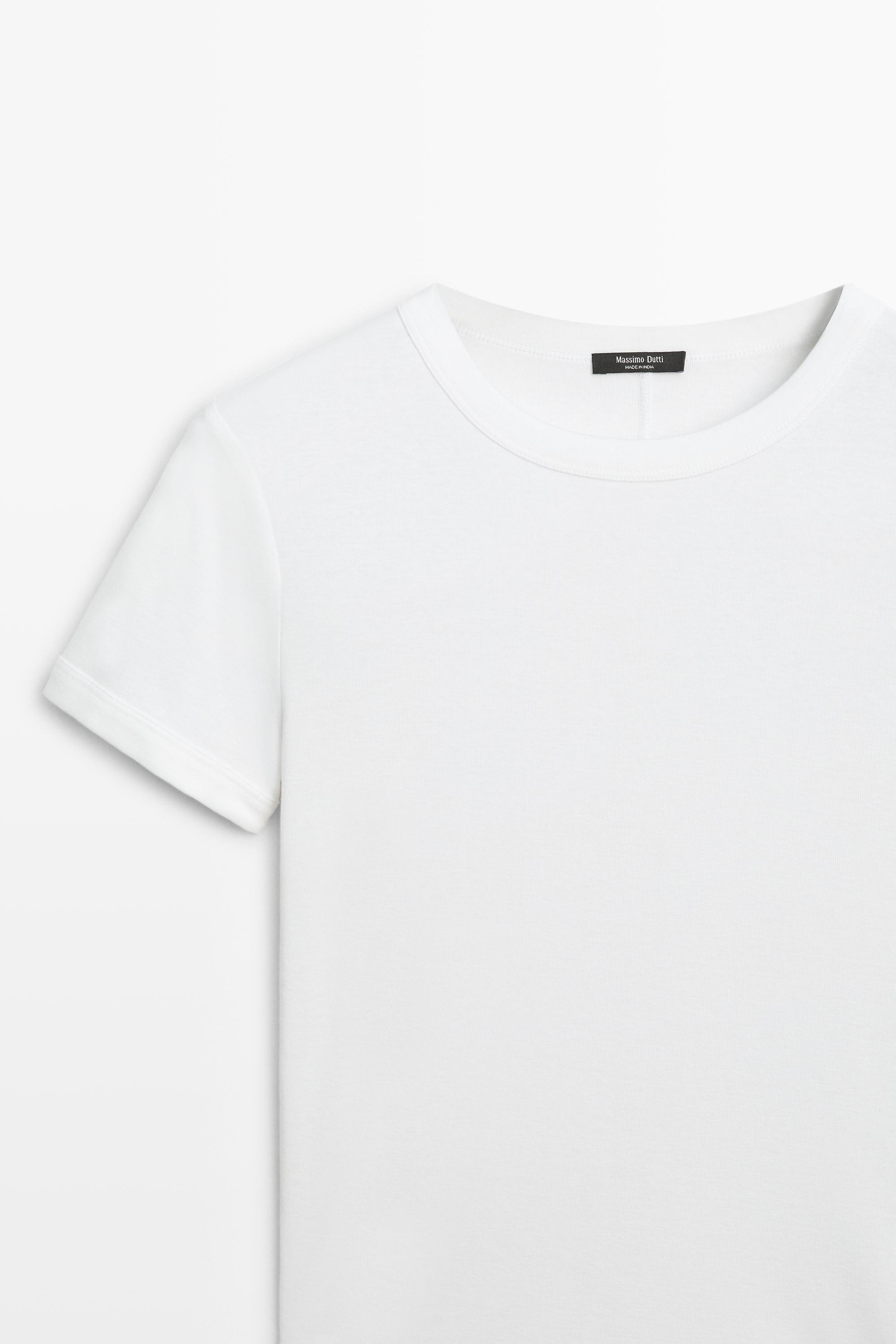 T-shirt manches courtes en bord-côte