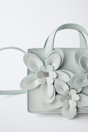 SAC BANDOULIÈRE FLEURS 3D - Bleu de Zara - Image 2