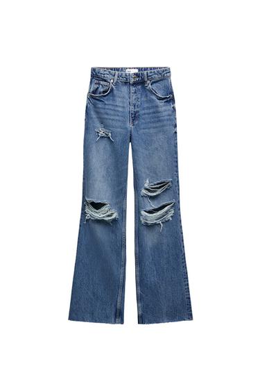 JEANS WIDE LEG ROTOS