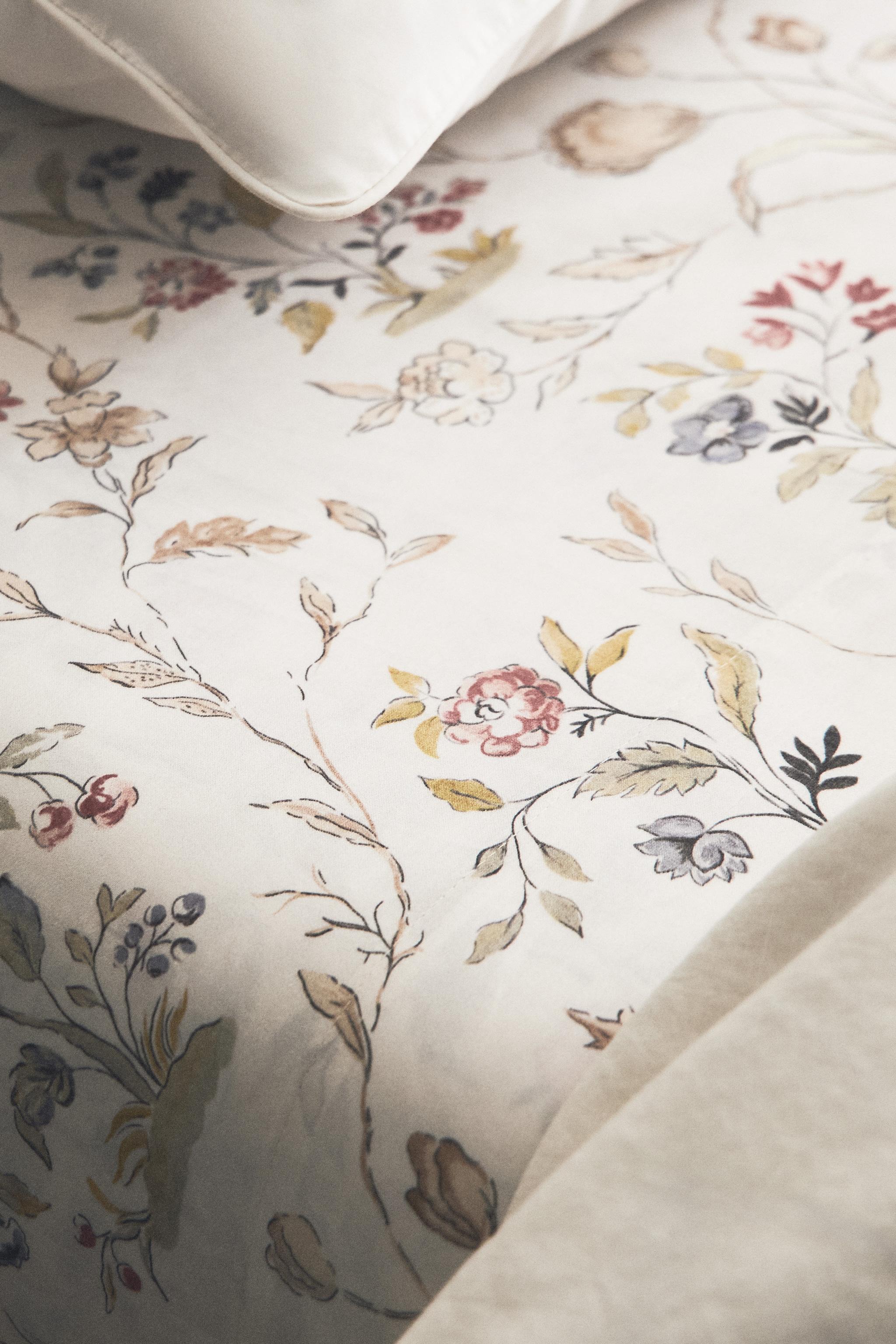 FLORAL SATEEN FLAT SHEET