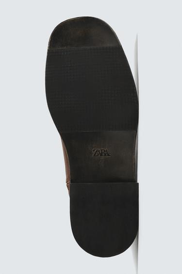 BOTA PIEL - Marrón de Zara