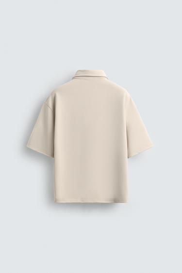 CHEMISE INTERLOCK STRUCTURÉE - Blanc cassé de Zara - Image 6