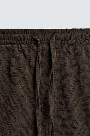 SHORT JACQUARD GÉOMÉTRIQUE - Marron de Zara - Image 7