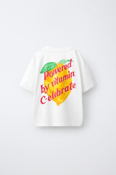 FRUIT PRINT T-SHIRT - White by Zara - Image 1