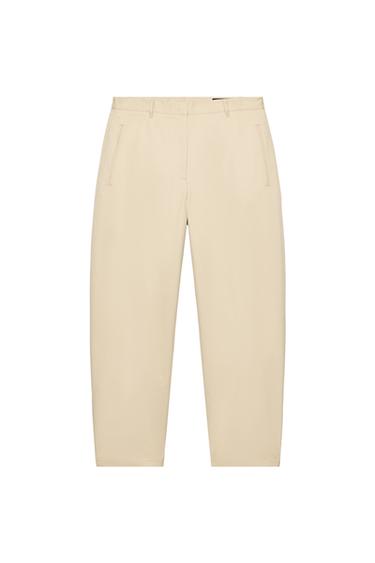 PANTALÓN POPELÍN ZW COLLECTION - Arena de Zara