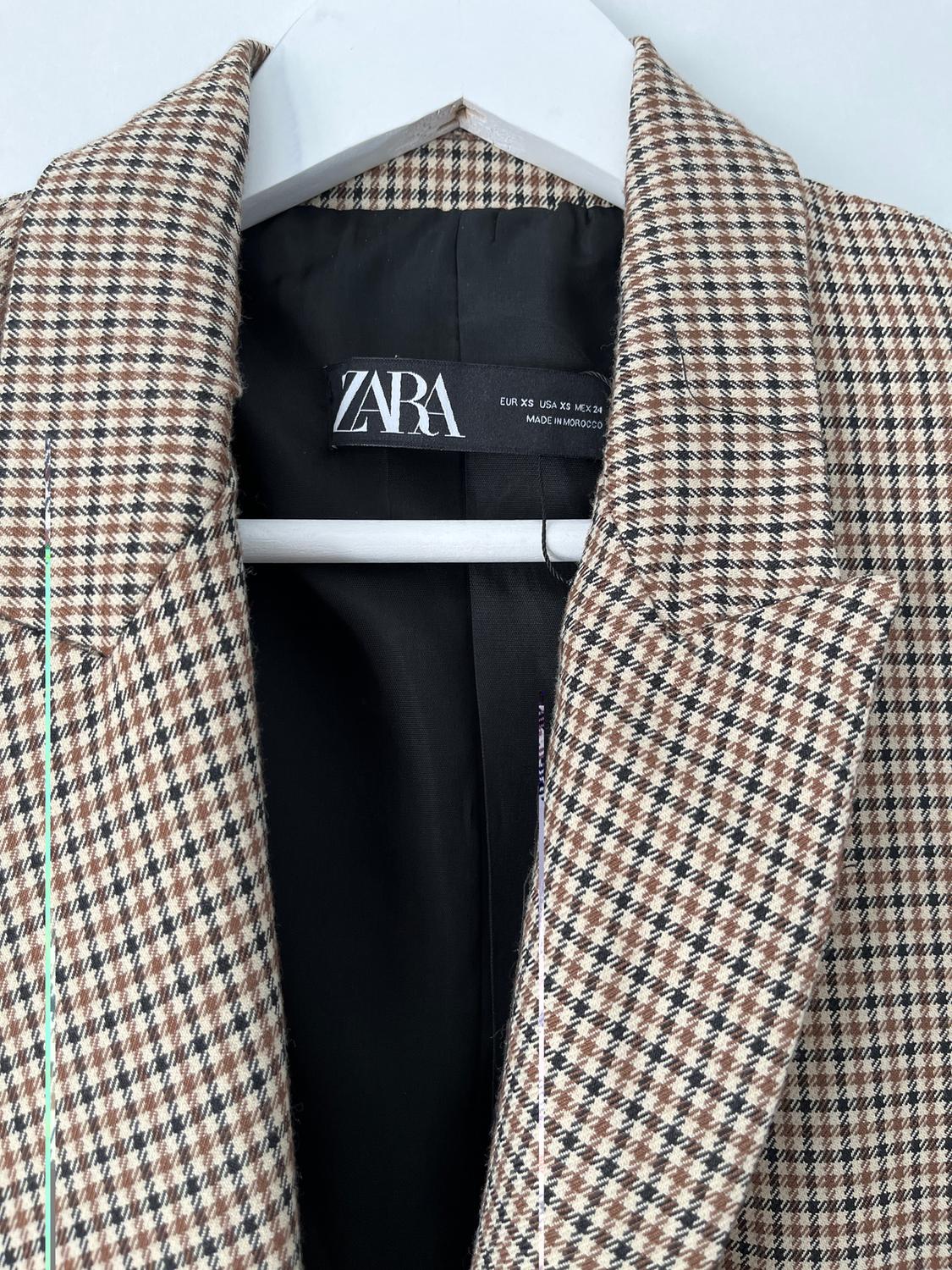 DOUBLE-BREASTED CHECK BLAZER - Image 2